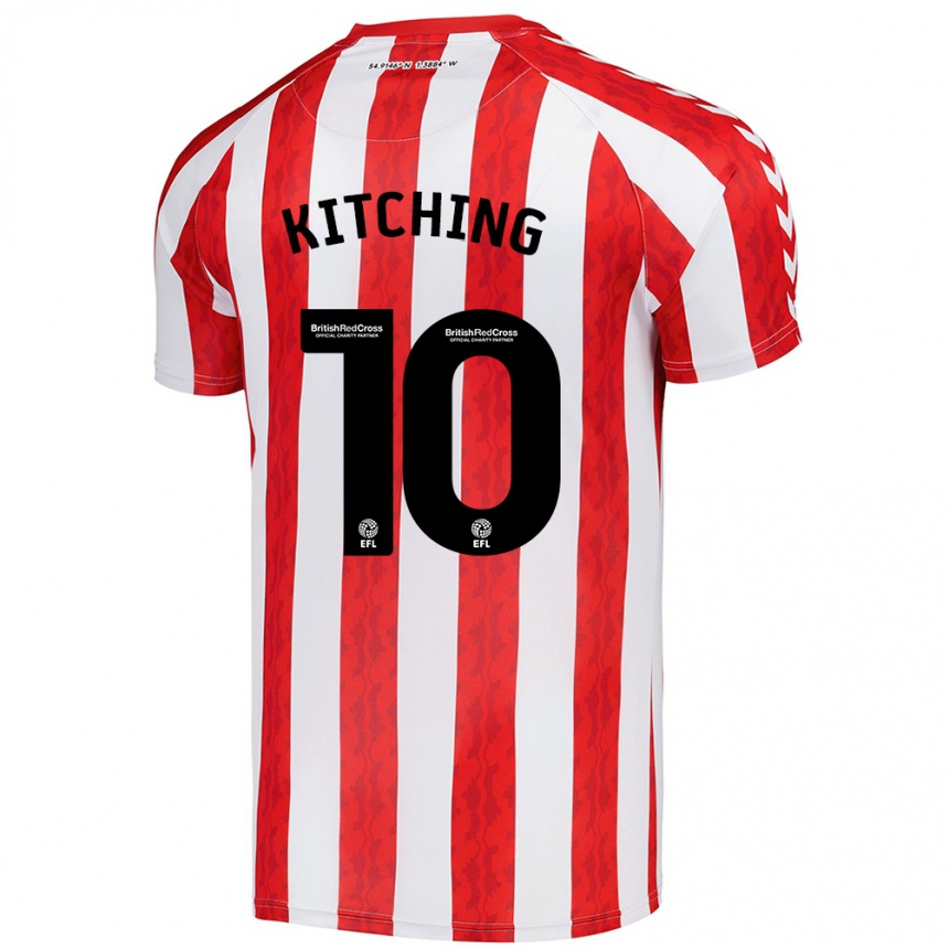 Enfant Football Maillot Katie Kitching #10 Rouge Blanc Tenues Domicile 2024/25 Canada