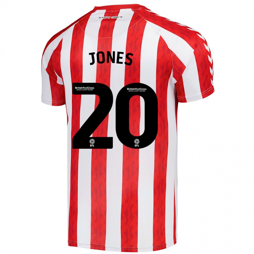 Enfant Football Maillot Ellen Jones #20 Rouge Blanc Tenues Domicile 2024/25 Canada