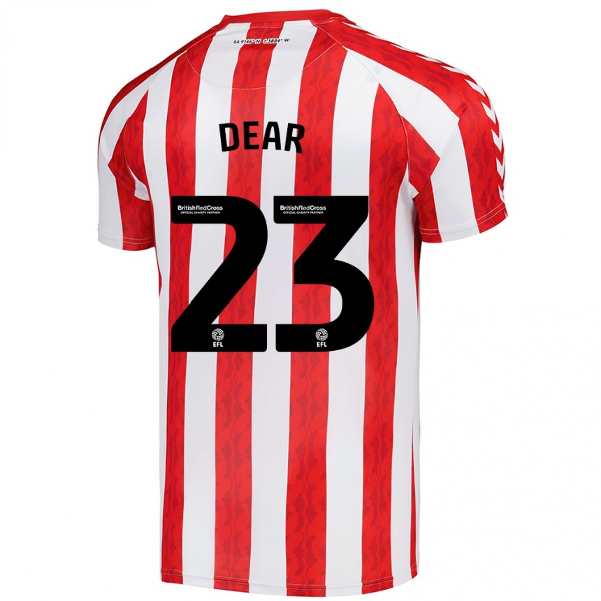 Kids Football Jenna Dear #23 Red White Home Jersey 2024/25 T-Shirt Canada