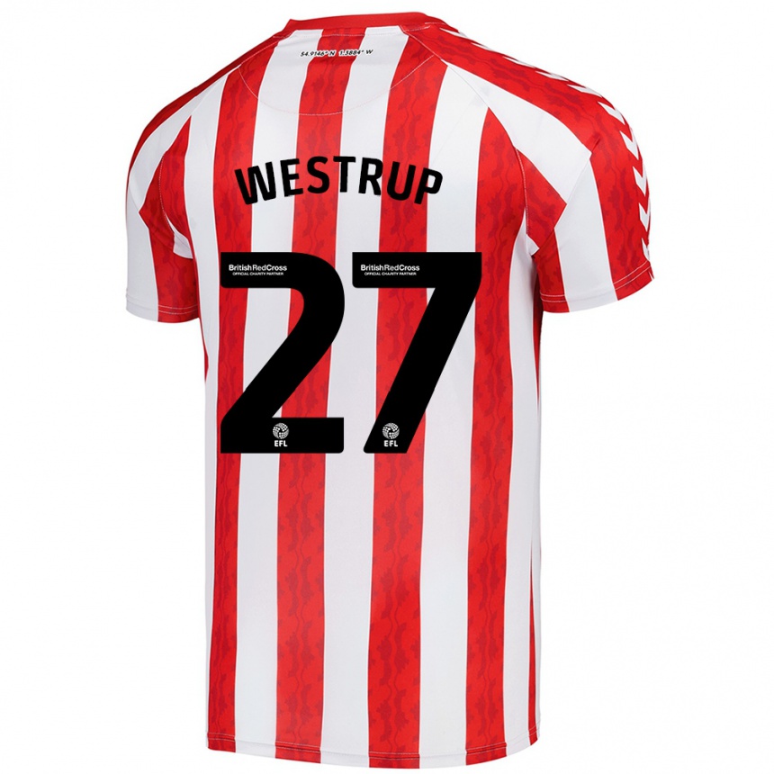 Kids Football Brianna Westrup #27 Red White Home Jersey 2024/25 T-Shirt Canada