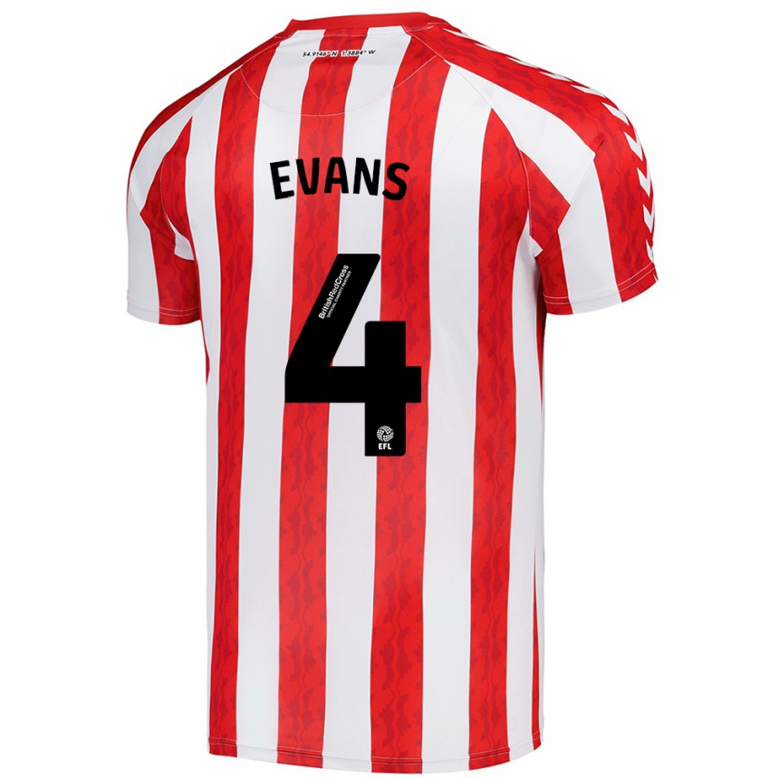 Enfant Football Maillot Corry Evans #4 Rouge Blanc Tenues Domicile 2024/25 Canada