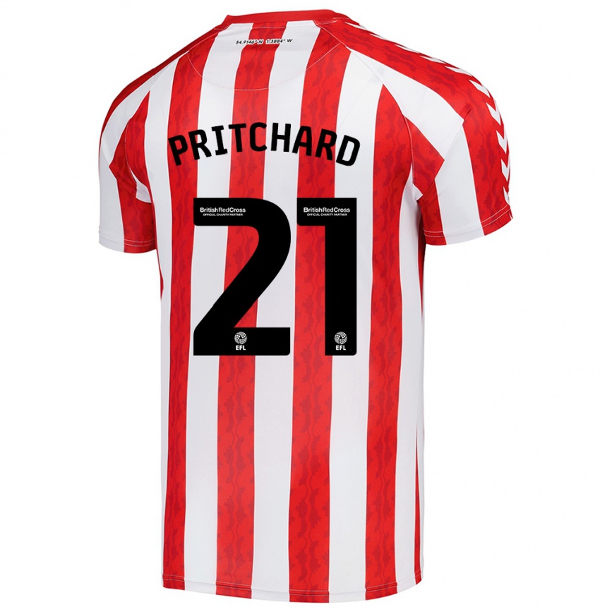 Enfant Football Maillot Alex Pritchard #21 Rouge Blanc Tenues Domicile 2024/25 Canada