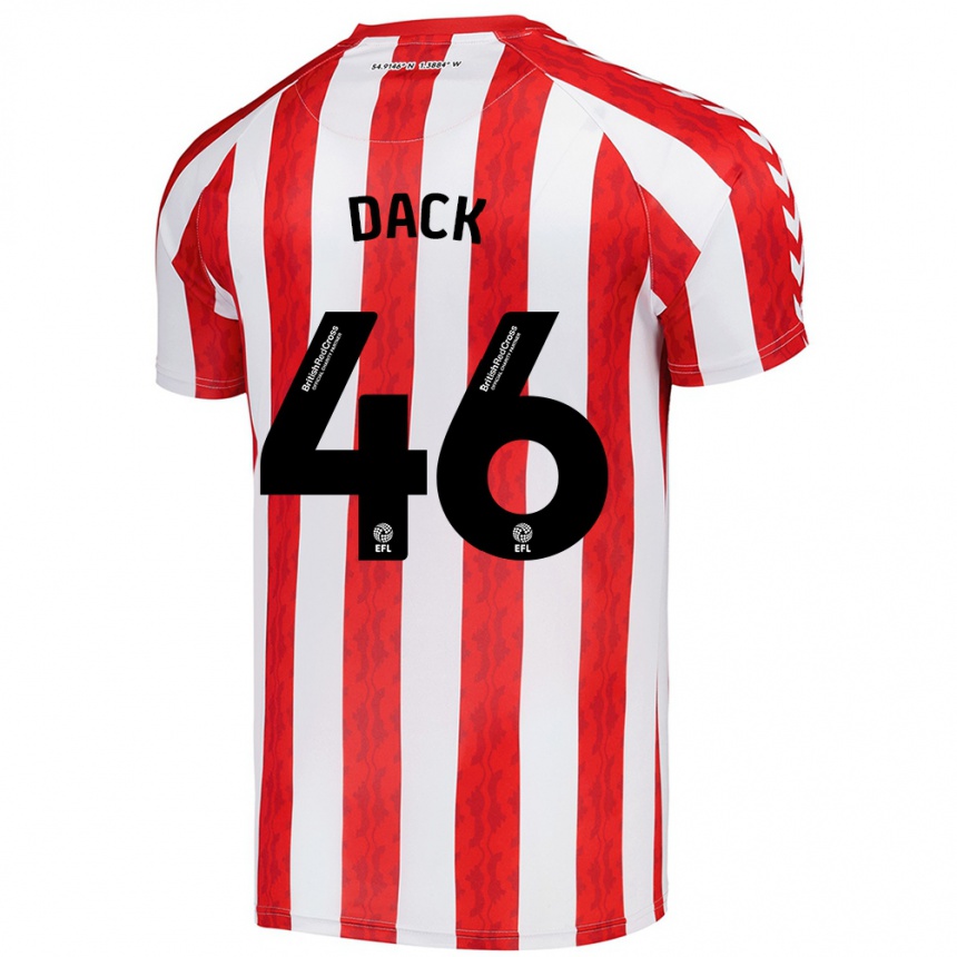 Enfant Football Maillot Bradley Dack #46 Rouge Blanc Tenues Domicile 2024/25 Canada