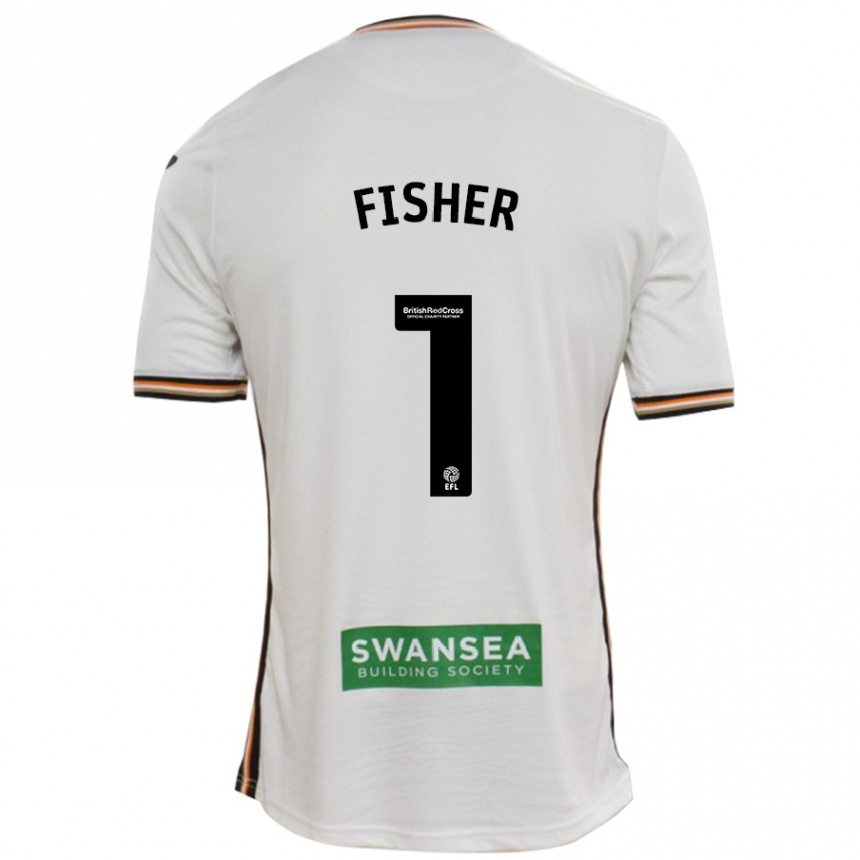 Kids Football Andy Fisher #1 White Home Jersey 2024/25 T-Shirt Canada