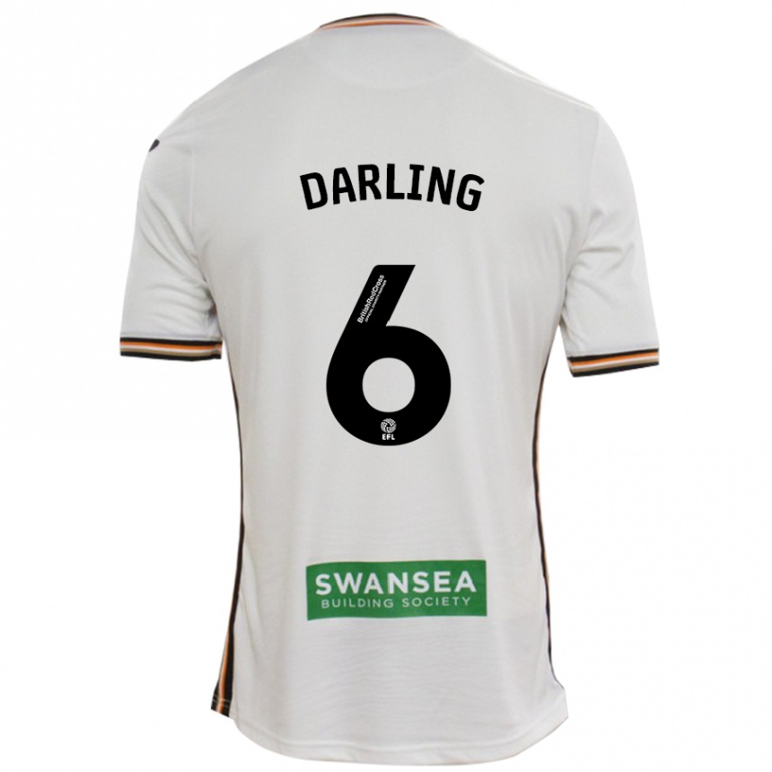 Kids Football Harry Darling #6 White Home Jersey 2024/25 T-Shirt Canada