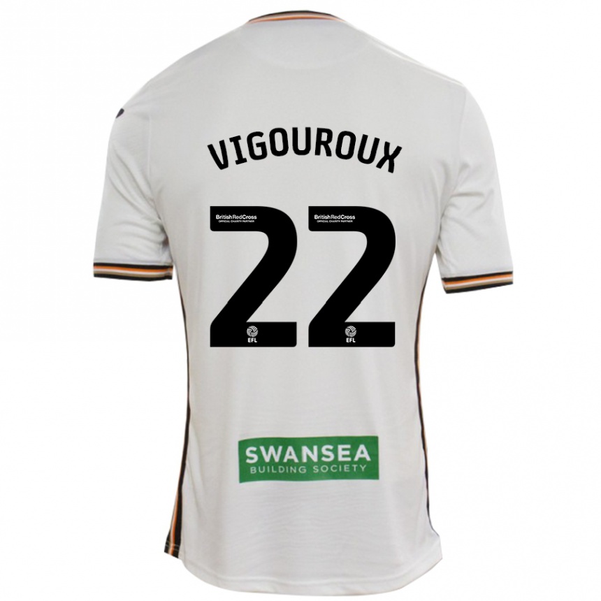 Kids Football Lawrence Vigouroux #22 White Home Jersey 2024/25 T-Shirt Canada