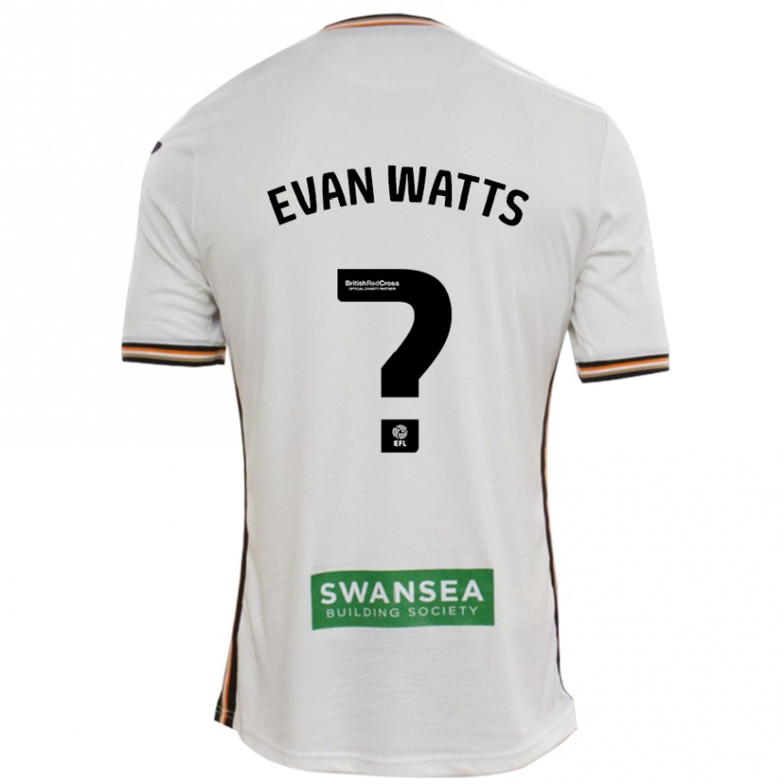 Kids Football Evan Watts #0 White Home Jersey 2024/25 T-Shirt Canada