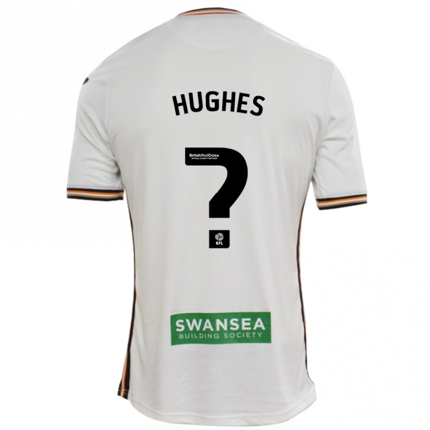 Kids Football Ben Hughes #0 White Home Jersey 2024/25 T-Shirt Canada