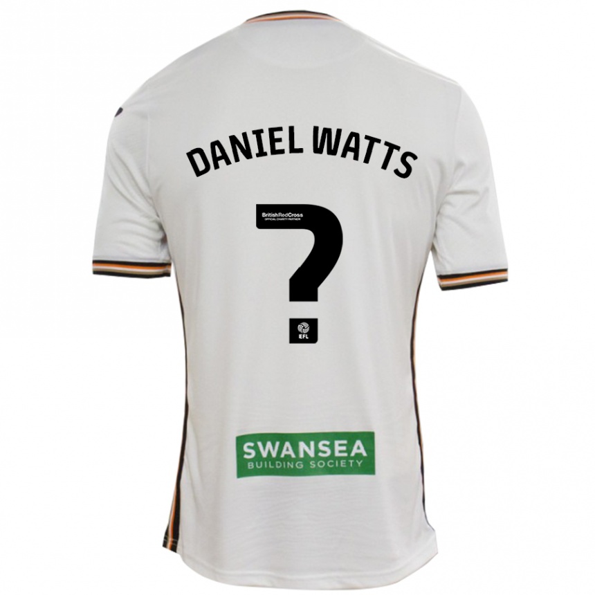 Kids Football Daniel Watts #0 White Home Jersey 2024/25 T-Shirt Canada