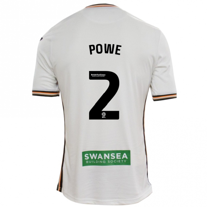 Kids Football Alicia Powe #2 White Home Jersey 2024/25 T-Shirt Canada