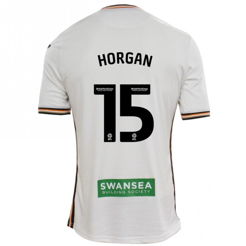 Kids Football Gwenan Horgan #15 White Home Jersey 2024/25 T-Shirt Canada