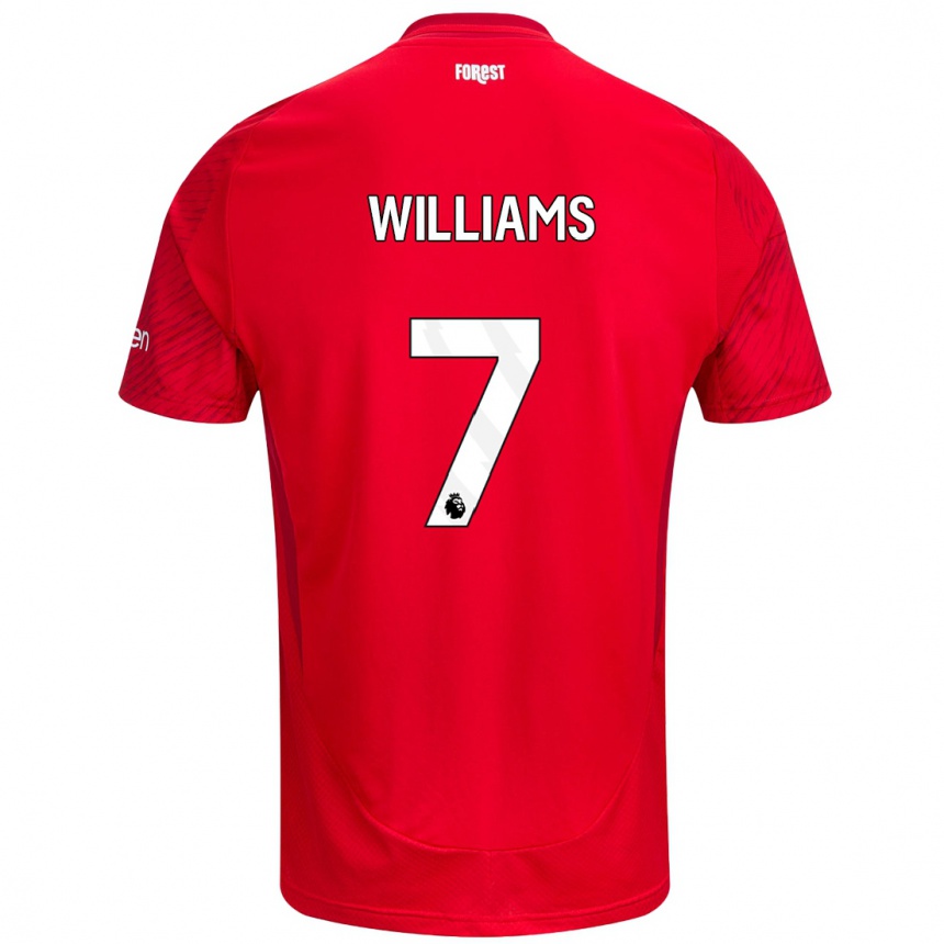 Enfant Football Maillot Neco Williams #7 Rouge Blanc Tenues Domicile 2024/25 Canada