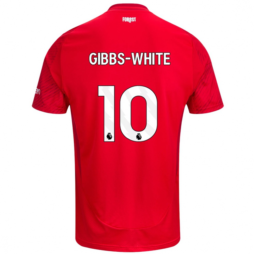 Enfant Football Maillot Morgan Gibbs-White #10 Rouge Blanc Tenues Domicile 2024/25 Canada