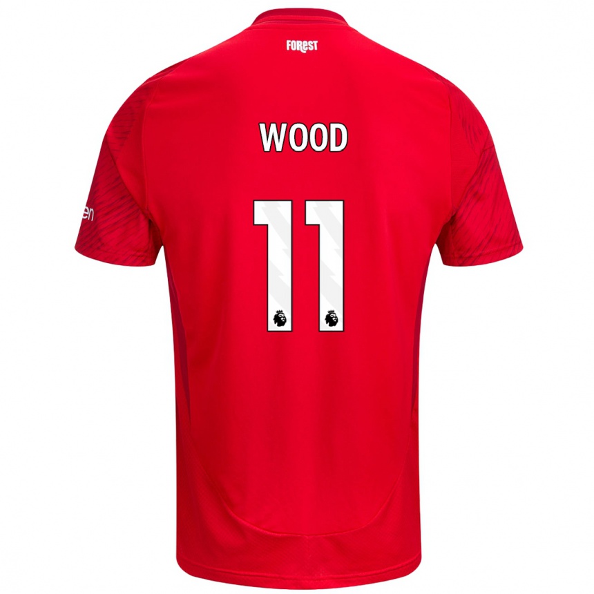 Enfant Football Maillot Chris Wood #11 Rouge Blanc Tenues Domicile 2024/25 Canada