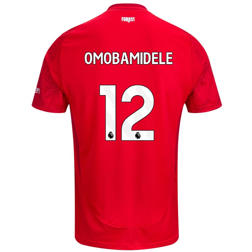 Enfant Football Maillot Andrew Omobamidele #12 Rouge Blanc Tenues Domicile 2024/25 Canada