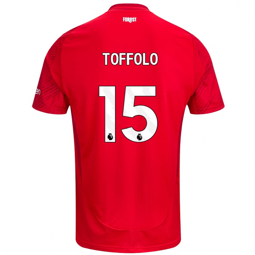 Kids Football Harry Toffolo #15 Red White Home Jersey 2024/25 T-Shirt Canada