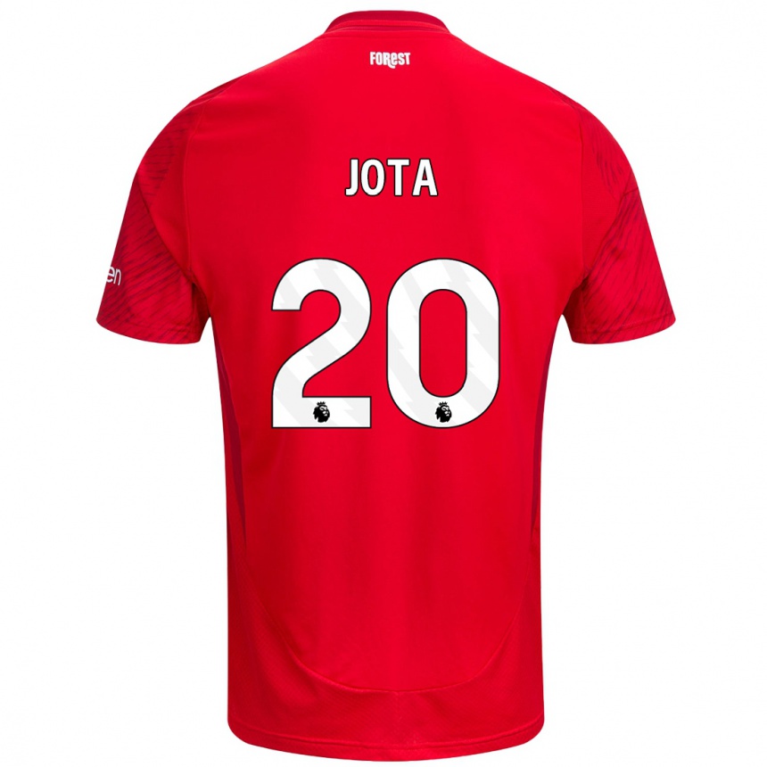 Kids Football Jota Silva #20 Red White Home Jersey 2024/25 T-Shirt Canada