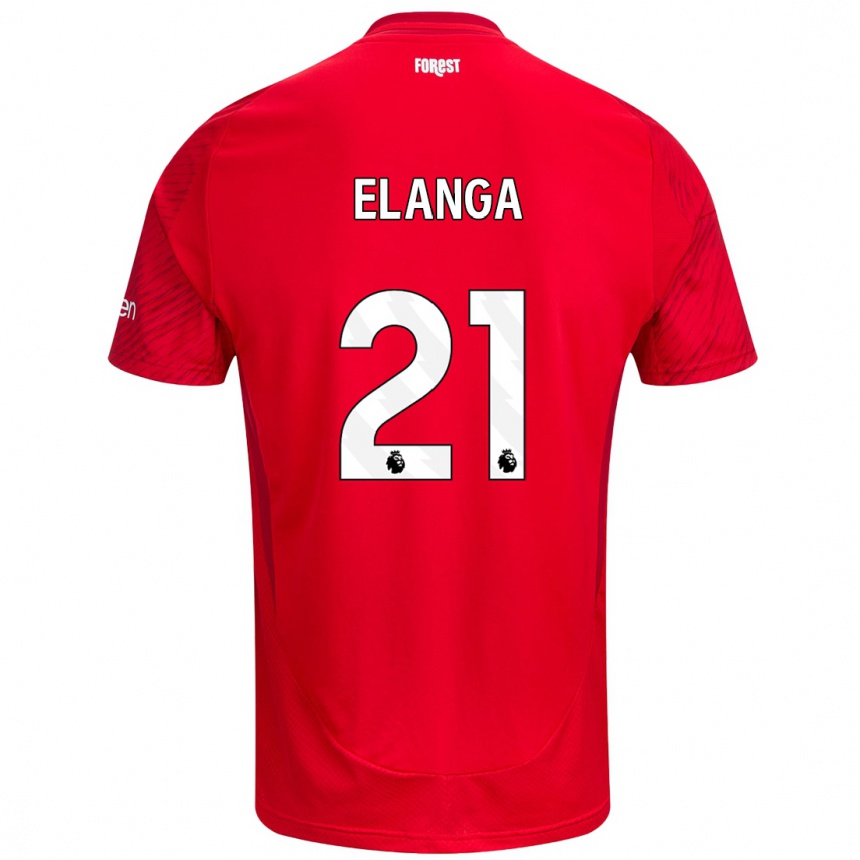 Enfant Football Maillot Anthony Elanga #21 Rouge Blanc Tenues Domicile 2024/25 Canada