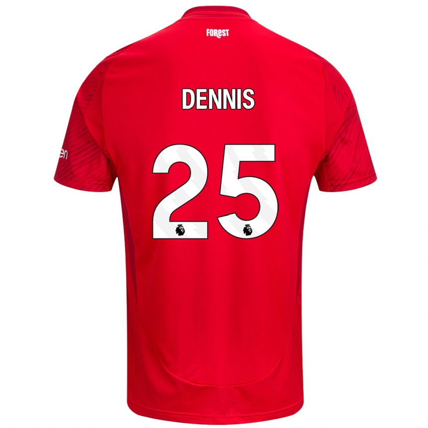 Enfant Football Maillot Emmanuel Dennis #25 Rouge Blanc Tenues Domicile 2024/25 Canada