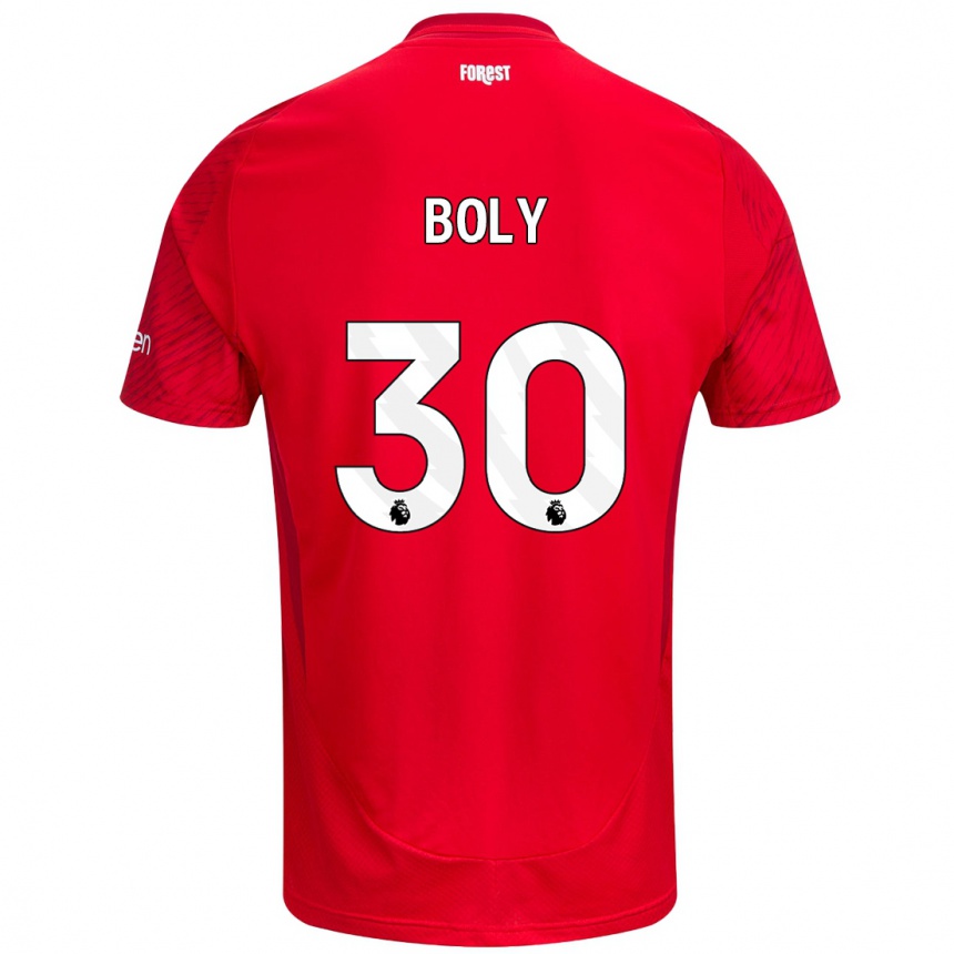 Enfant Football Maillot Willy Boly #30 Rouge Blanc Tenues Domicile 2024/25 Canada