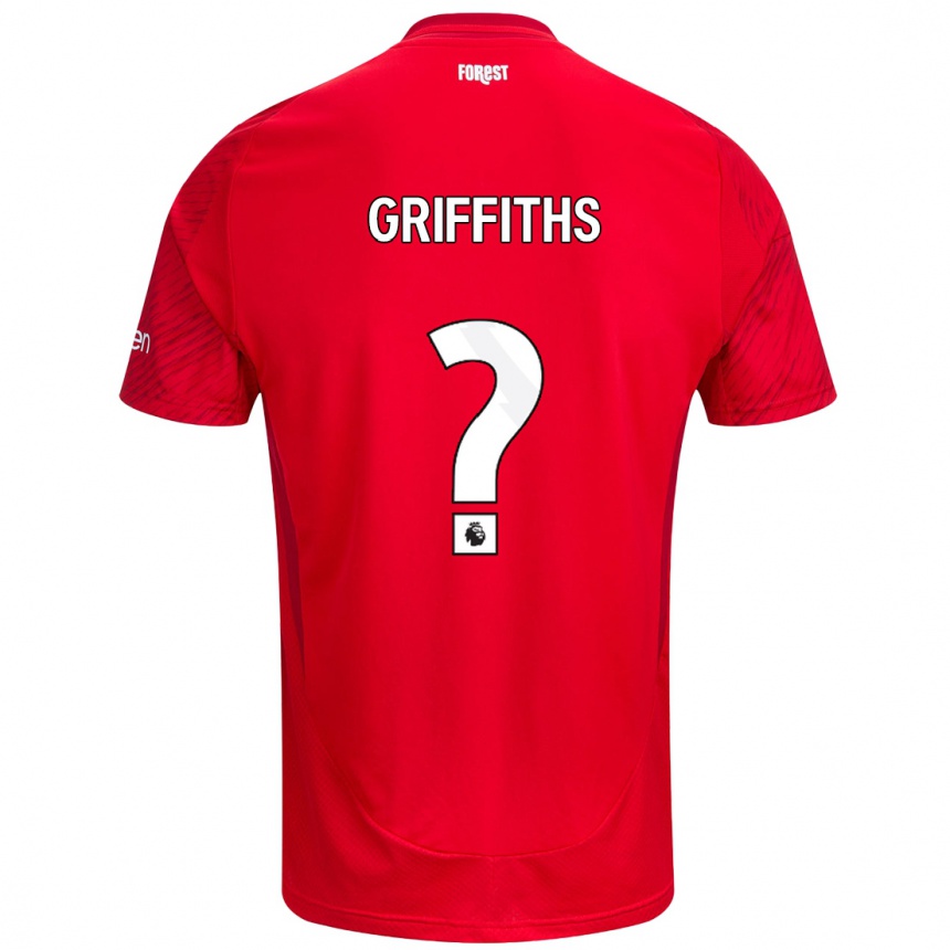 Enfant Football Maillot Harry Griffiths #0 Rouge Blanc Tenues Domicile 2024/25 Canada