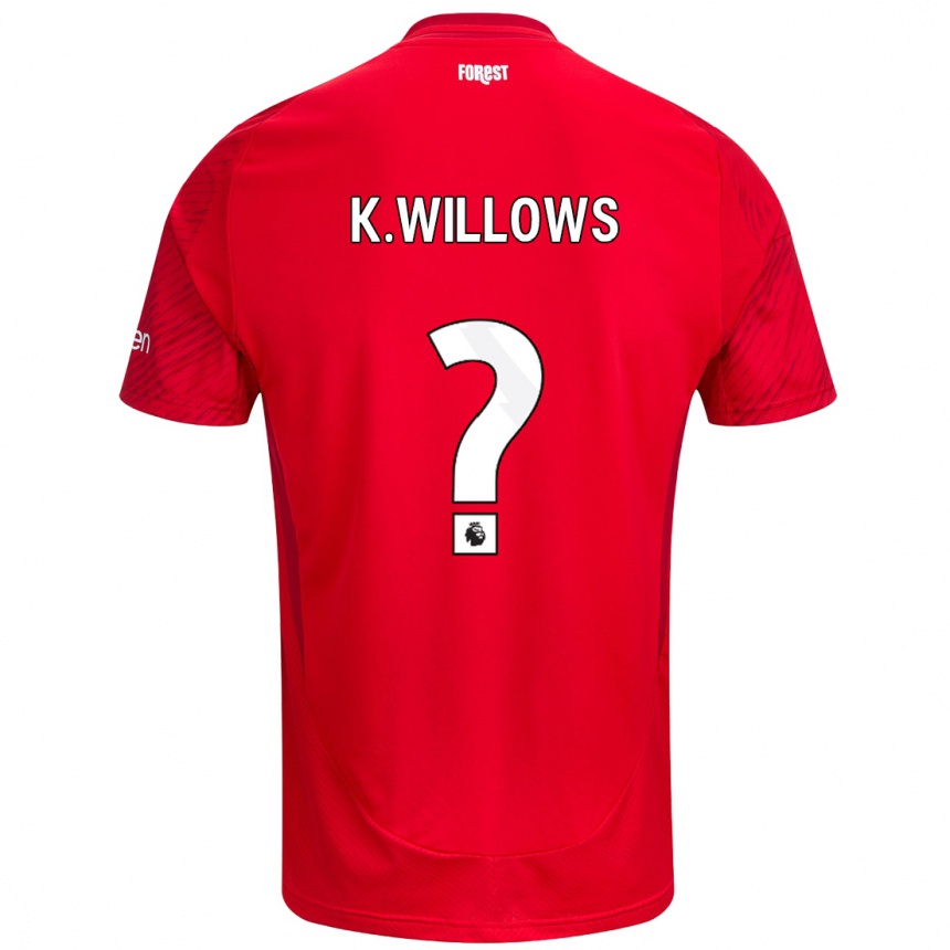 Enfant Football Maillot Keehan Willows #0 Rouge Blanc Tenues Domicile 2024/25 Canada