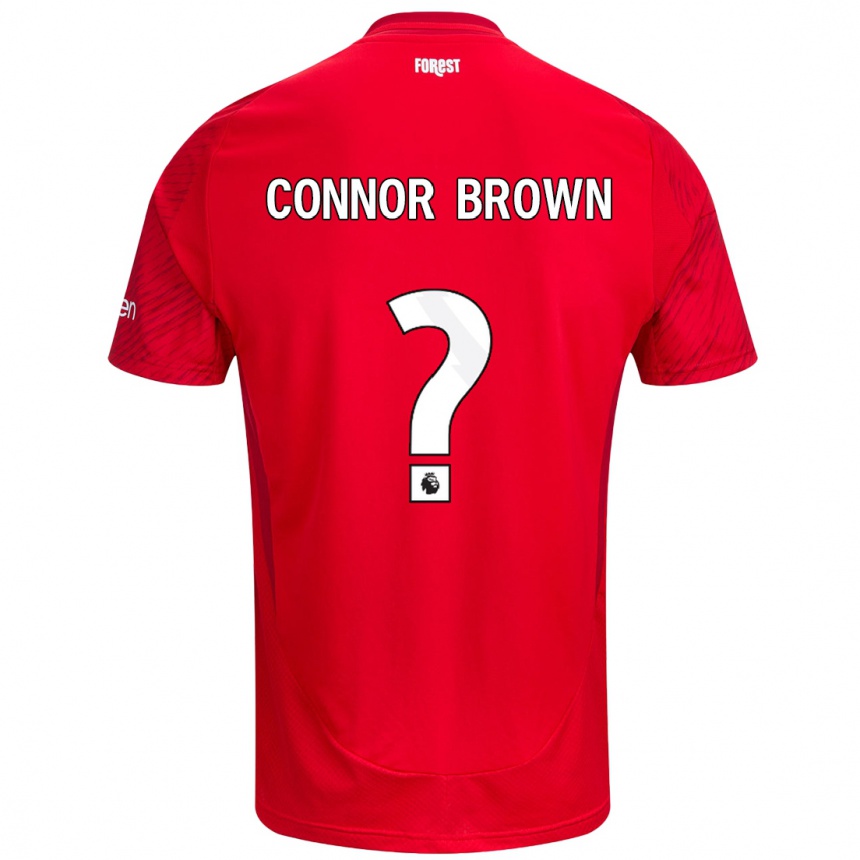 Kids Football Connor Brown #0 Red White Home Jersey 2024/25 T-Shirt Canada