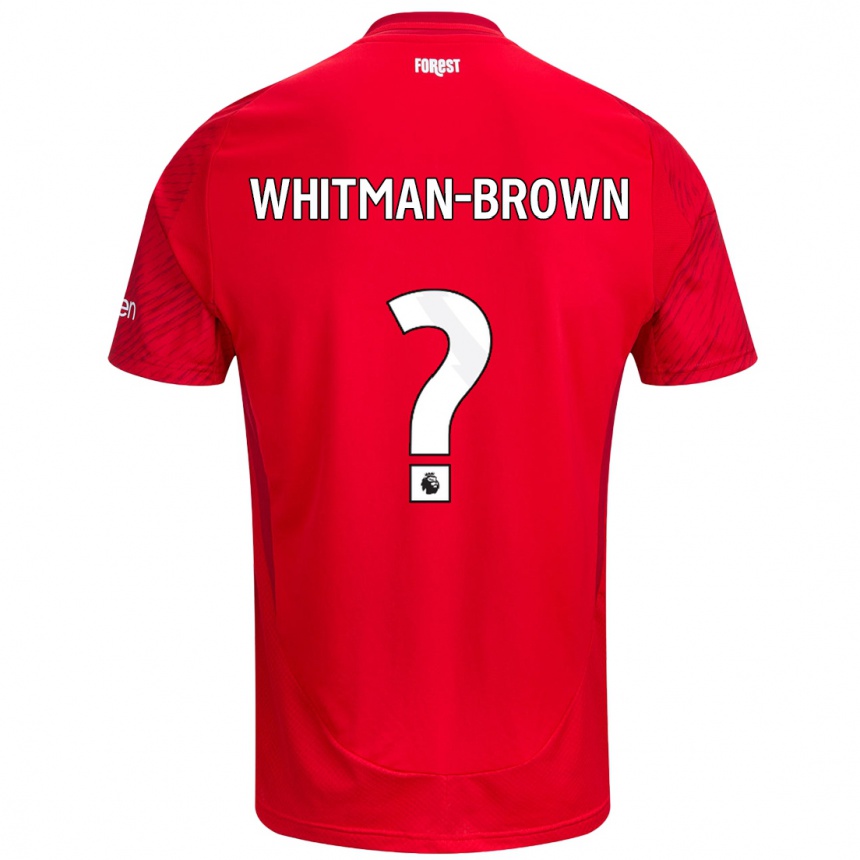 Kids Football Chae Whitman-Brown #0 Red White Home Jersey 2024/25 T-Shirt Canada