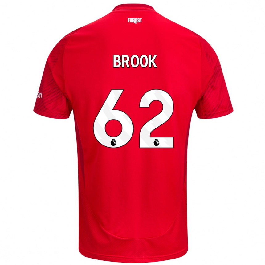 Kids Football Will Brook #62 Red White Home Jersey 2024/25 T-Shirt Canada