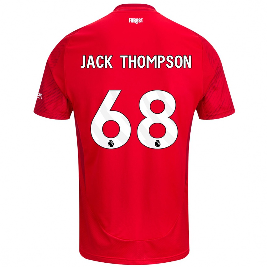 Kids Football Jack Thompson #68 Red White Home Jersey 2024/25 T-Shirt Canada