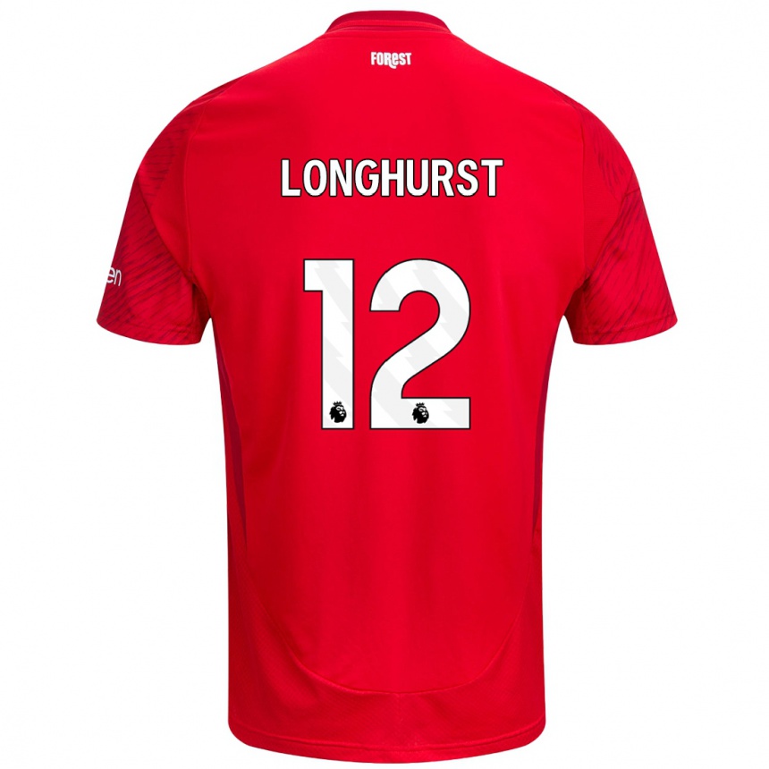 Kids Football Kate Longhurst #12 Red White Home Jersey 2024/25 T-Shirt Canada