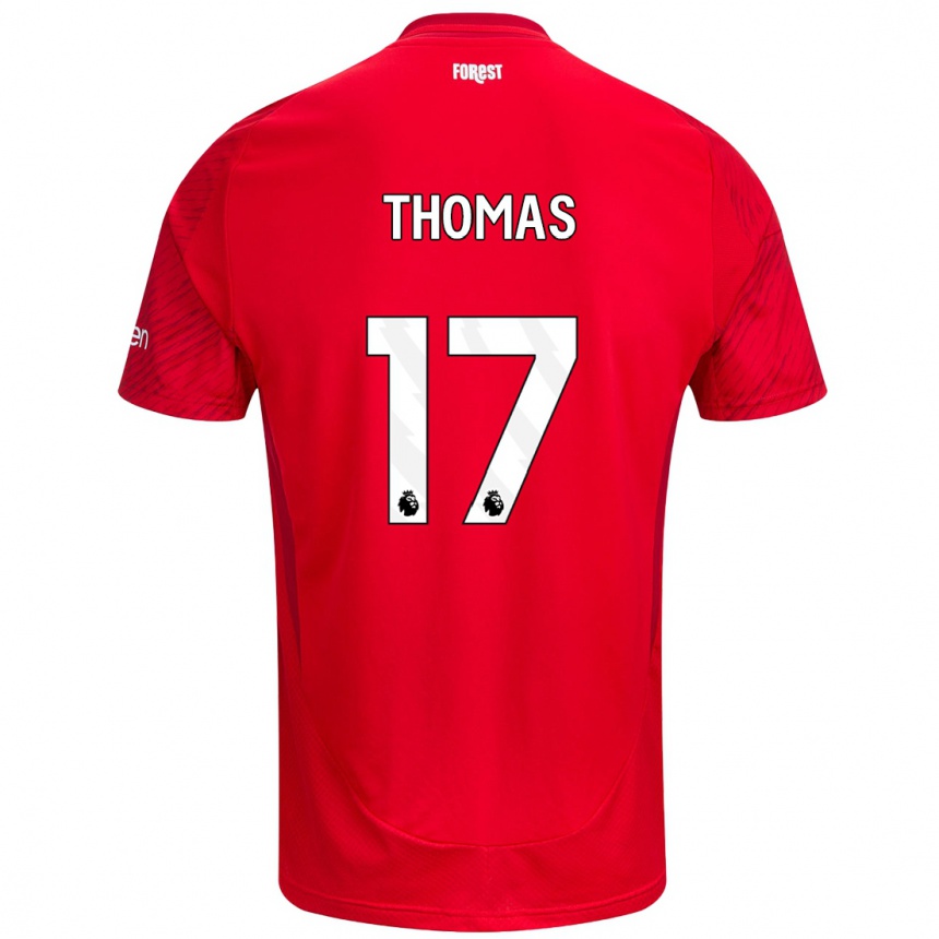 Kids Football Freya Thomas #17 Red White Home Jersey 2024/25 T-Shirt Canada