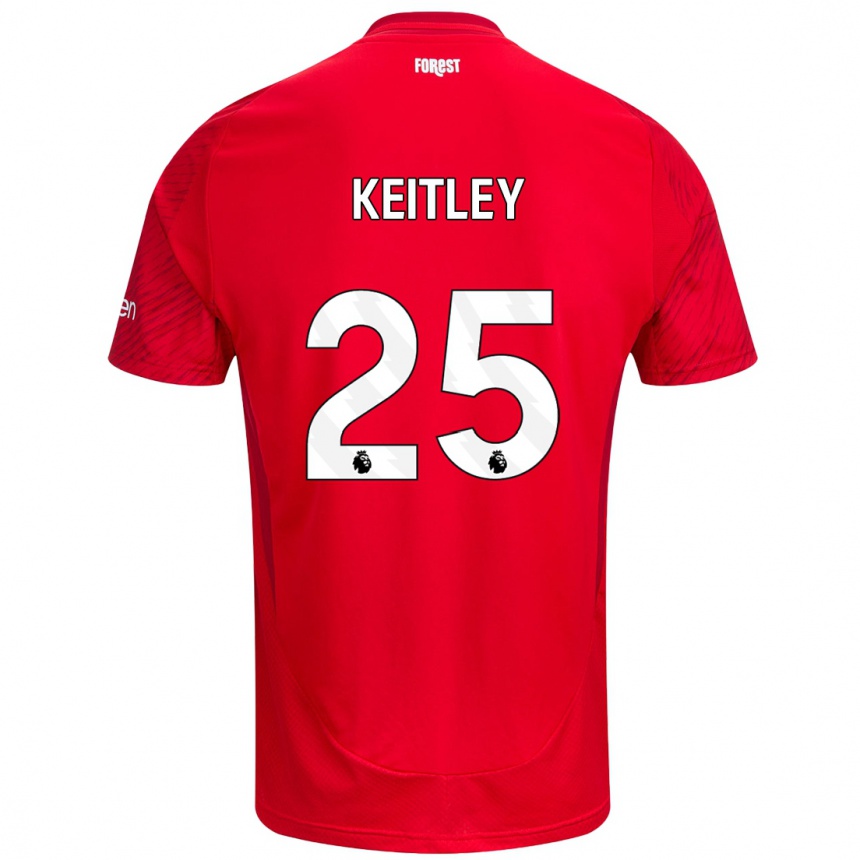 Enfant Football Maillot Alice Keitley #25 Rouge Blanc Tenues Domicile 2024/25 Canada