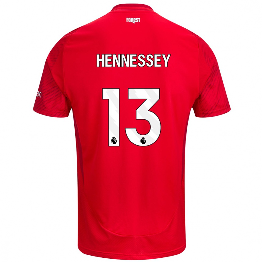 Enfant Football Maillot Wayne Hennessey #13 Rouge Blanc Tenues Domicile 2024/25 Canada