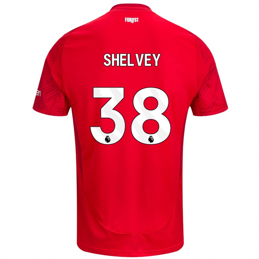 Kids Football George Shelvey #38 Red White Home Jersey 2024/25 T-Shirt Canada