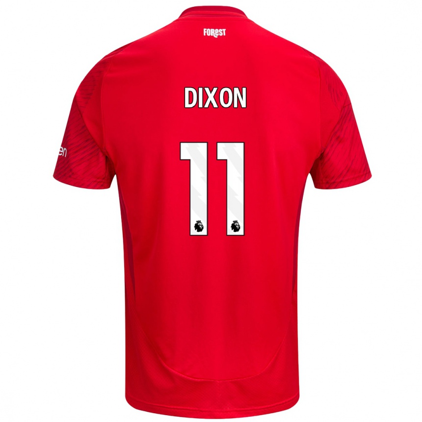 Kids Football Chloe Dixon #11 Red White Home Jersey 2024/25 T-Shirt Canada