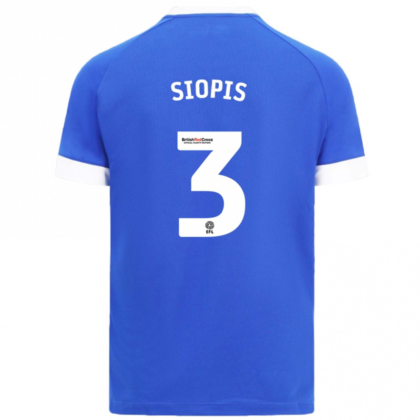 Enfant Football Maillot Manolis Siopis #3 Bleu Ciel Tenues Domicile 2024/25 Canada