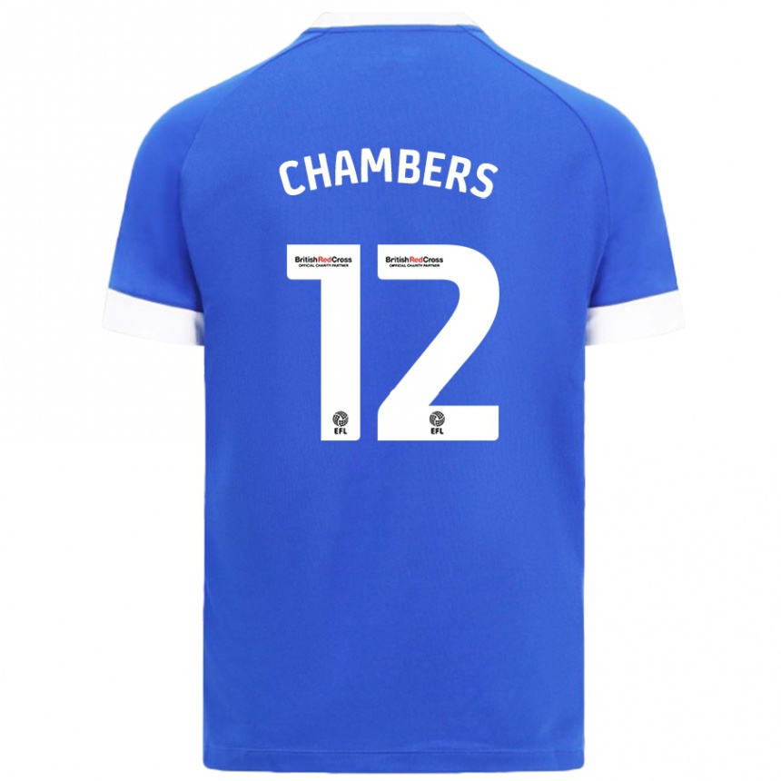 Enfant Football Maillot Calum Chambers #12 Bleu Ciel Tenues Domicile 2024/25 Canada