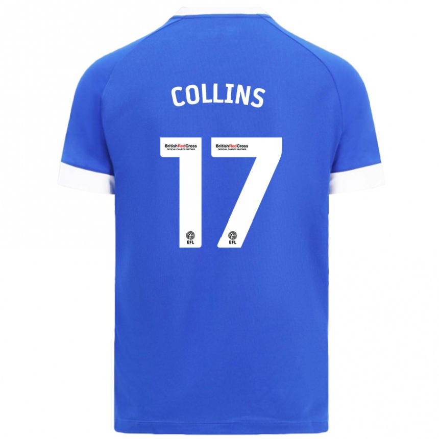 Kids Football Jamilu Collins #17 Sky Blue Home Jersey 2024/25 T-Shirt Canada