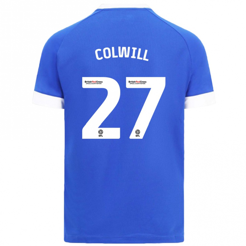 Enfant Football Maillot Rubin Colwill #27 Bleu Ciel Tenues Domicile 2024/25 Canada