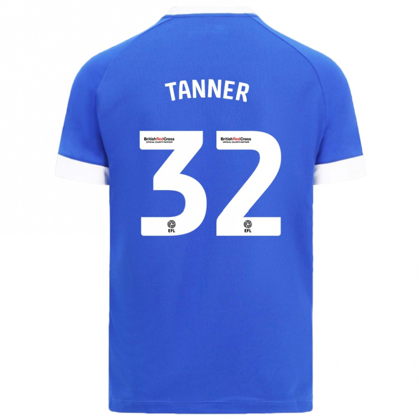 Kids Football Ollie Tanner #32 Sky Blue Home Jersey 2024/25 T-Shirt Canada