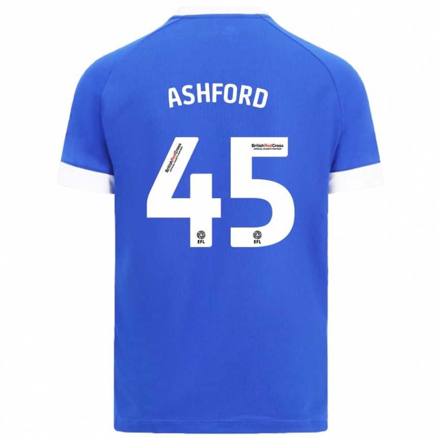 Enfant Football Maillot Cian Ashford #45 Bleu Ciel Tenues Domicile 2024/25 Canada