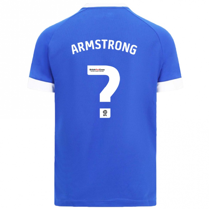 Enfant Football Maillot Luke Armstrong #0 Bleu Ciel Tenues Domicile 2024/25 Canada