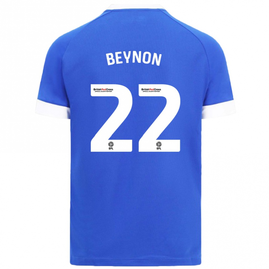 Enfant Football Maillot Emma Beynon #22 Bleu Ciel Tenues Domicile 2024/25 Canada