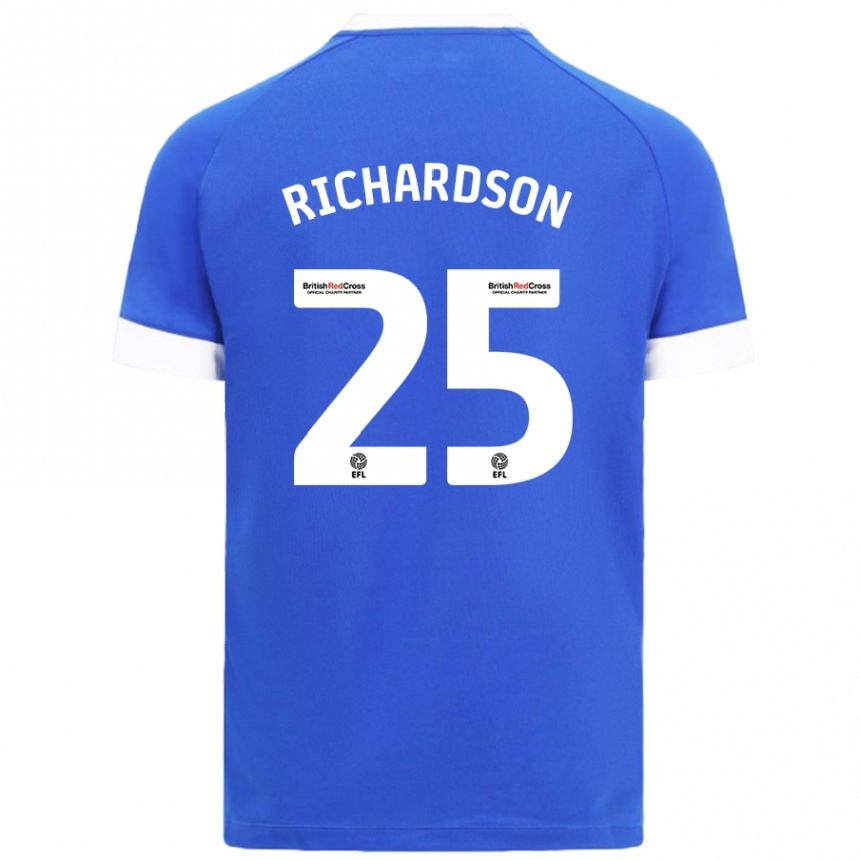 Enfant Football Maillot Tija Richardson #25 Bleu Ciel Tenues Domicile 2024/25 Canada