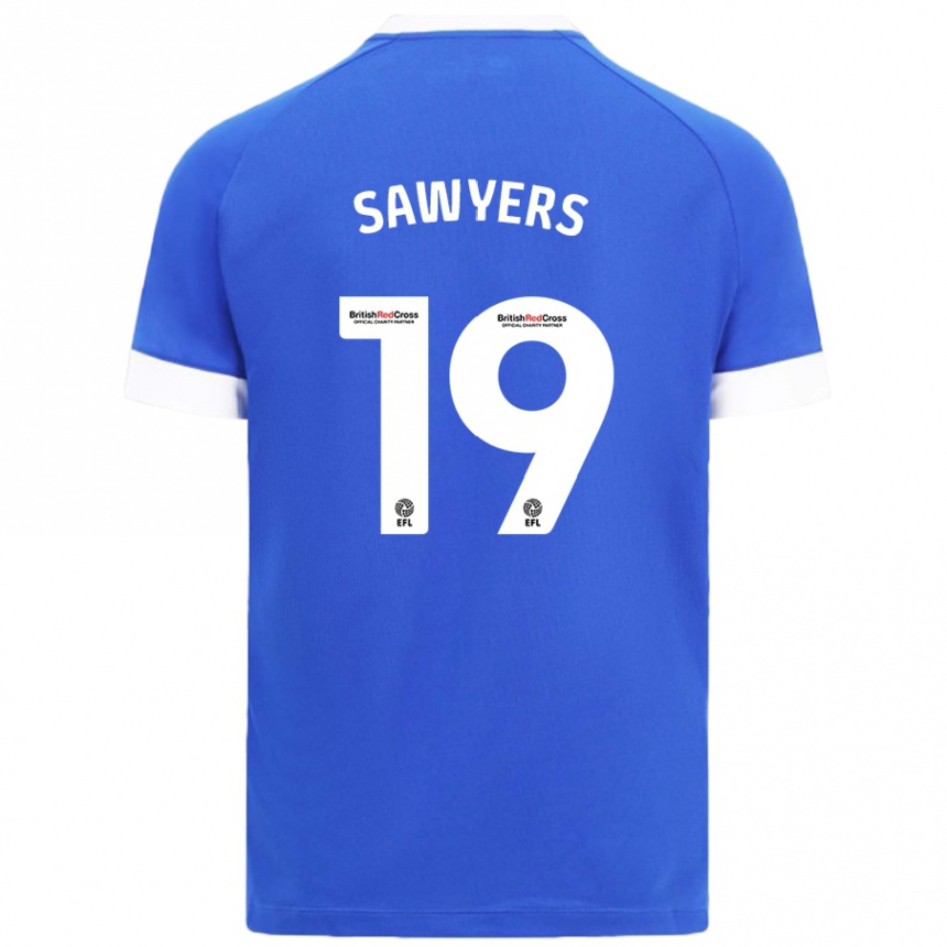 Enfant Football Maillot Romaine Sawyers #19 Bleu Ciel Tenues Domicile 2024/25 Canada