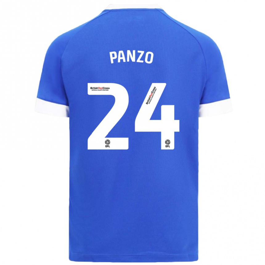 Kids Football Jonathan Panzo #24 Sky Blue Home Jersey 2024/25 T-Shirt Canada