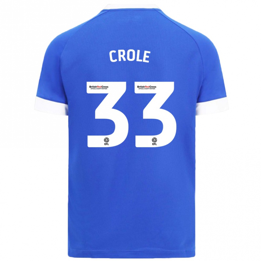 Enfant Football Maillot James Crole #33 Bleu Ciel Tenues Domicile 2024/25 Canada