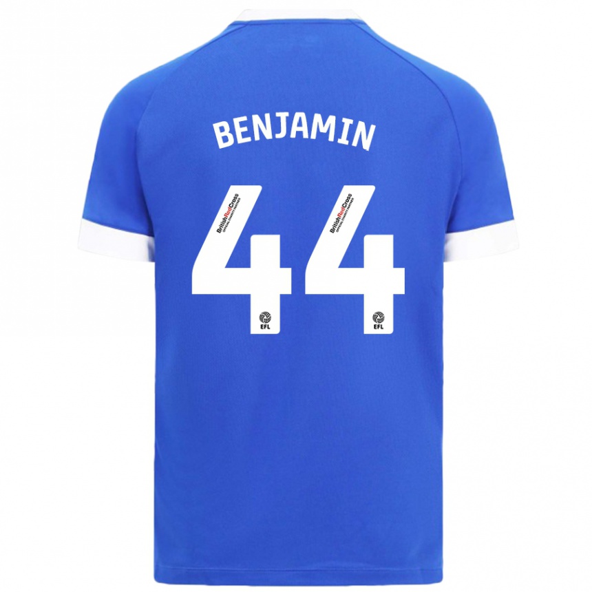 Enfant Football Maillot Xavier Benjamin #44 Bleu Ciel Tenues Domicile 2024/25 Canada