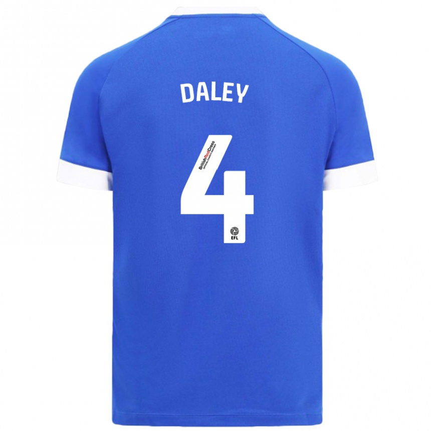 Enfant Football Maillot Hannah Daley #4 Bleu Ciel Tenues Domicile 2024/25 Canada